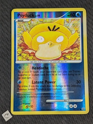 Psyduck 87/127 - Platinum Base Set Reverse Holo Pokemon TCG NM Komiya