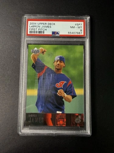 2004 LeBron James PSA 8 Upper Deck First Pitch SP #SP7 Indians Cavaliers