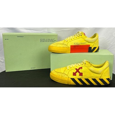 OFF WHITE Low Vulcanized Yellow Red Men's Size 40 Shoes