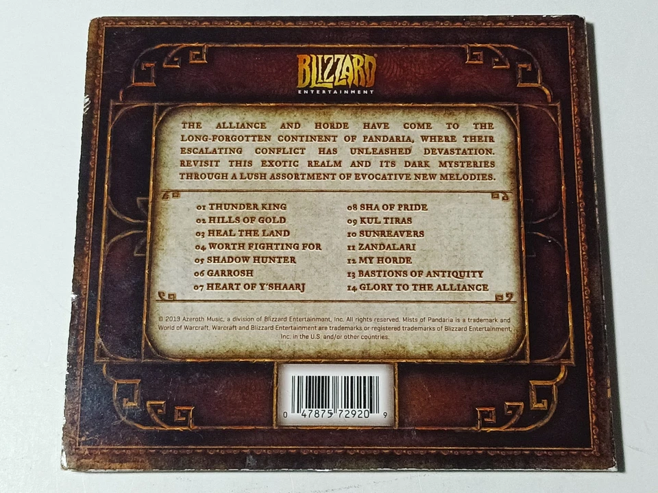 World of Warcraft Mists of Pandaria Volume II Soundtrack BlizzCon Exclusive RARE - Image 2 of 3