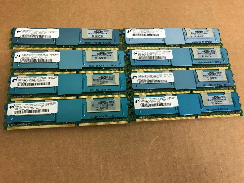 HP 32GB 8x4GB Ram FOR HP WORKSTATION XW6400 XW6600 XW8400 XW8600 1YEAR warranty - Image 2 of 3