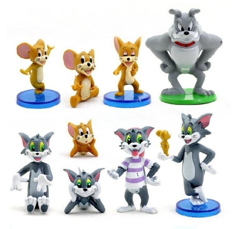 Tom & Jerry Spike Mouse Playset 9 Figure Cake Topper * USA SELLER