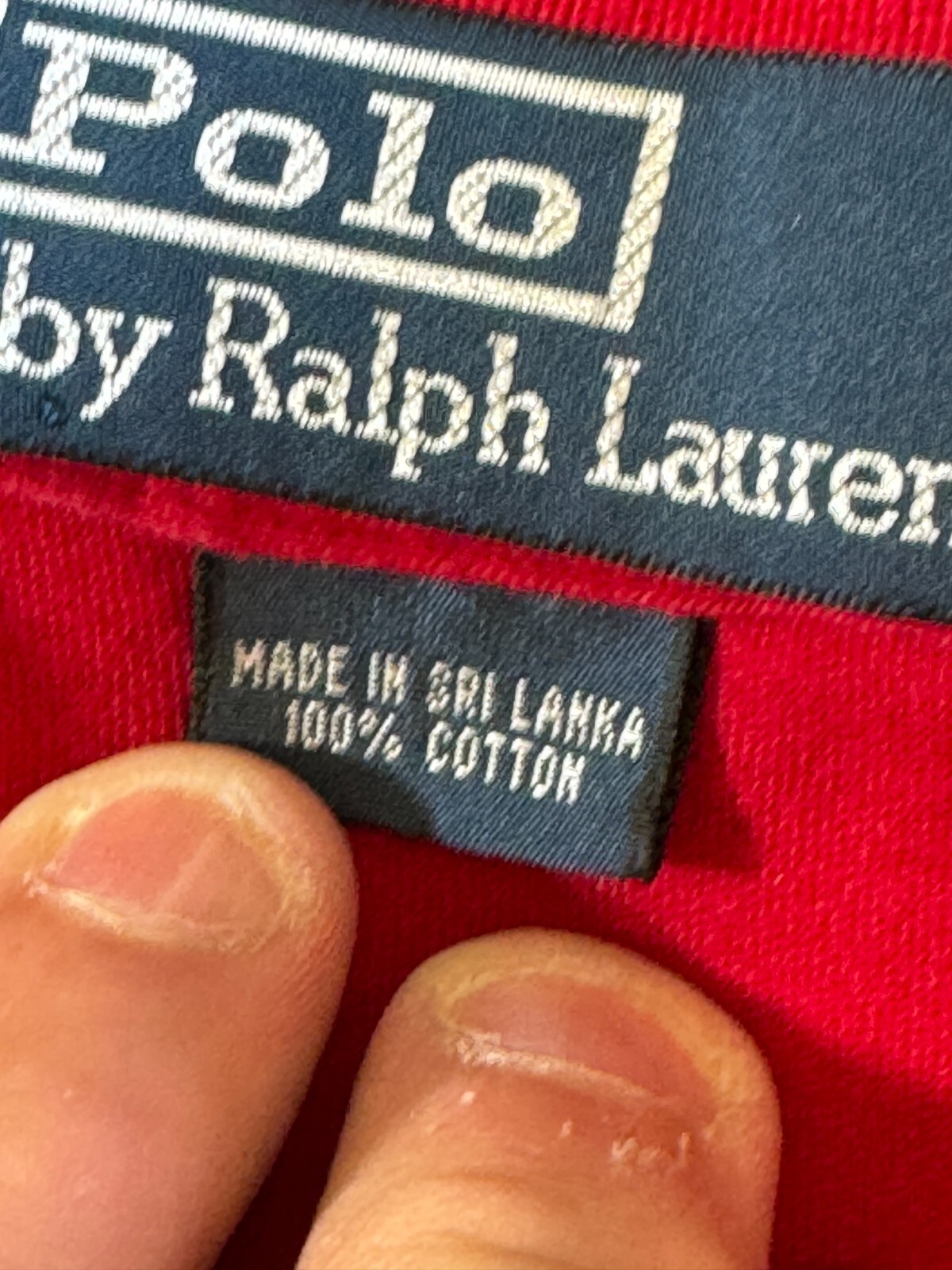 Polo Ralph Lauren camicia XL manica lunga polo rosso pony