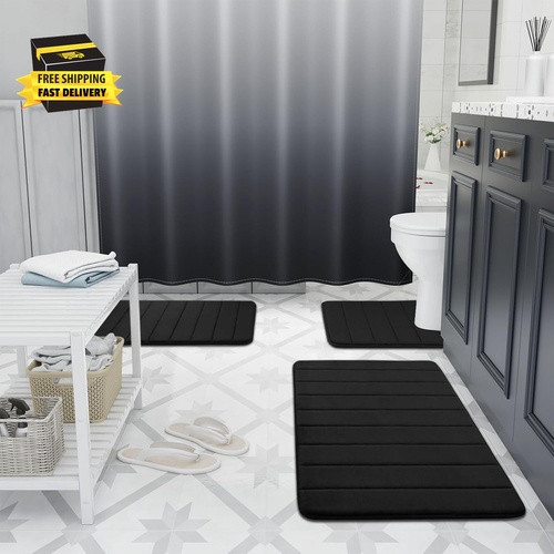 Memory Foam Bath Mat, 24" X 16", Ultra Soft and Non-Slip Bathroom Rugs, Water Ab - Picture 2 of 8