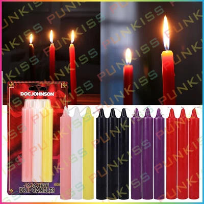 DOC JOHNSON Japanese Drip Candles 3 Pack Set💋Skin-Safe Body Massage Oil for Couples Play