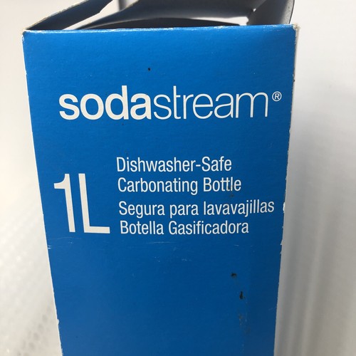 SodaStream 1L Botella de plástico apta para lavavajillas acento azul carbonatado OEM Caja abierta - Imagen 3 de 11