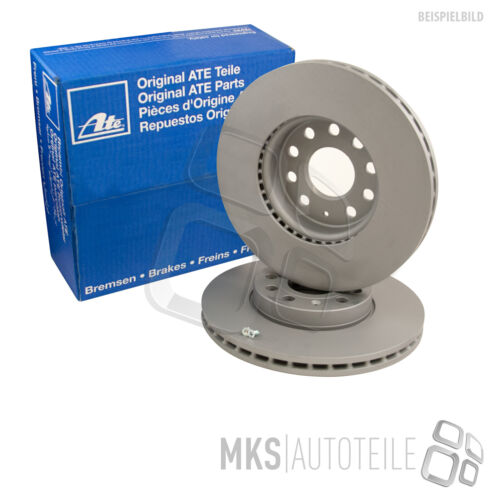 2x ATE brake discs, brakes set front for Nissan Renault Dacia - Picture 1 of 2