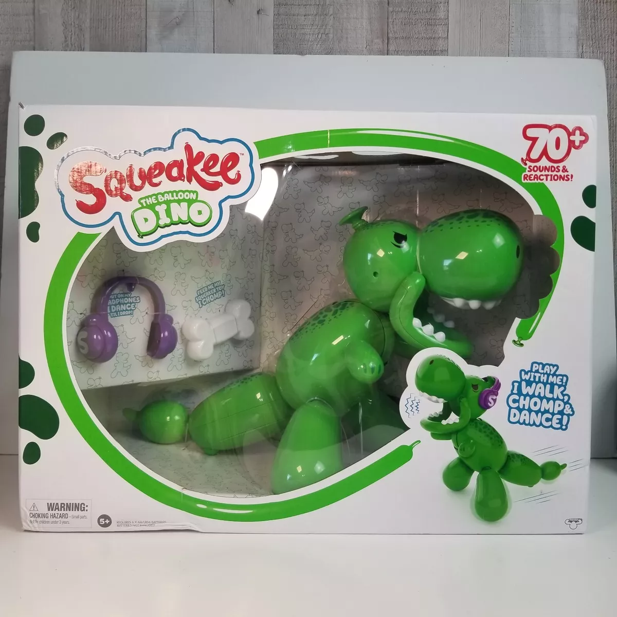  Squeakee The Balloon Dino  Interactive Dinosaur Pet Toy That  Stomps, Roars and Dances. Over 70+ Sounds & Reactions, Multicolor : Toys &  Games