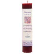 NEW Crystal Journey Herbal Magic MOTIVATION Candle - Reiki Charged 7" Pillar