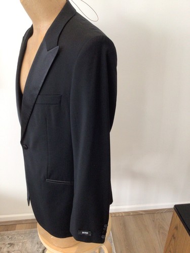 Mens HUGO BOSS 2 Piece Black Tuxedo Suit .Size 54” Style CARY GRANT … - Picture 8 of 12