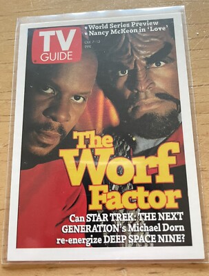 Star Trek Quotable Deep Space 9 TV Guide Chase Card TV4 Sisko And Worf 2007