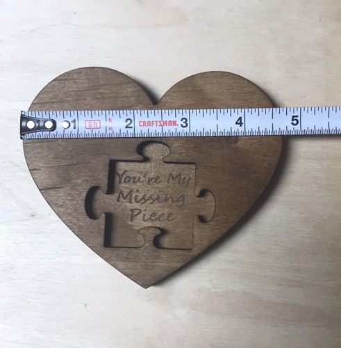 Personalized Wooden Heart Puzzle Piece with Stand Anniversary Plaque Wife Mom - Picture 9 of 12
