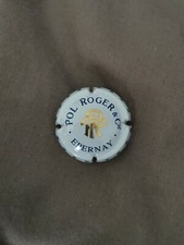 Capsule Pol Roger & C PR Or et bleu fond blanc cote à 8