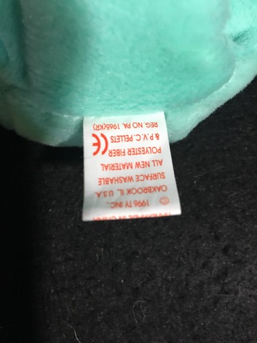JUGUETE DE PELUCHE TY BEANIE BABY ""HIPPITY"" THE EASTER RABBIT 1996 MWMT CON ERRORES - Imagen 5 de 5