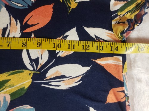 O'Neill Girls Size M Navy Blue Big Floral Watercolor Britta Dress M 8-10 - Picture 9 of 11