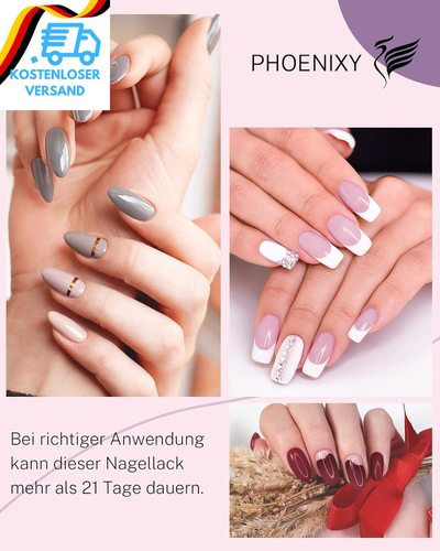 Gel Nagellack Set, Phoenixy 12 Stk. Shellack Set Starterset Mit 36W UV/LED Lampe - Bild 6 von 12