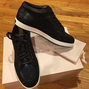 navy jimmy choo trainers