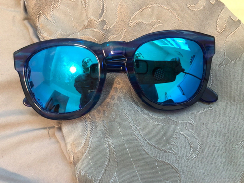 Wildfox Classic Fox Mirror Reflect Blue Sunglasses Shades Blue Grey Unisex