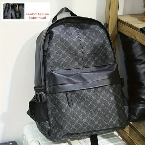 New Fashion Men Backpack Business Leather Laptop Travel Waterproof School Bag PU - Picture 14 of 15
