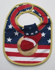 NWOT Infant Baby One Size Future Olympion Bib and Booties Set