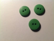 NEW 25 PC BAG 5/8 INCH EMERALD GREEN DULL FINISH BUTTONS