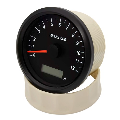 85mm Car Boat Marine Tachometer 0-12000RPM Rev Counter Gauge With LED Hourmeter - Picture 8 of 11