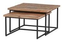 Nijwie Cuba Couchtisch Set Tischset Wohnzimmer Industrial Retro Mangoholz