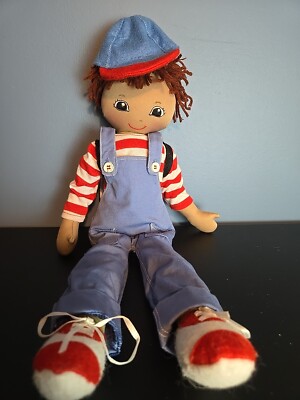 HABA ? Doll Brown Hair with Removable Outfit Hat & Backpack & Shoes 17 Inches