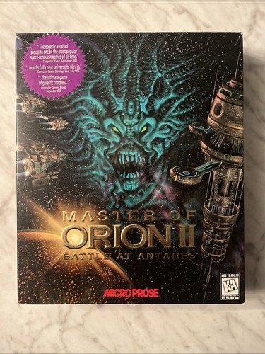 Master Of Orion II 2 (1996) Big Box PC Game & Bonus Book Instruction Guide