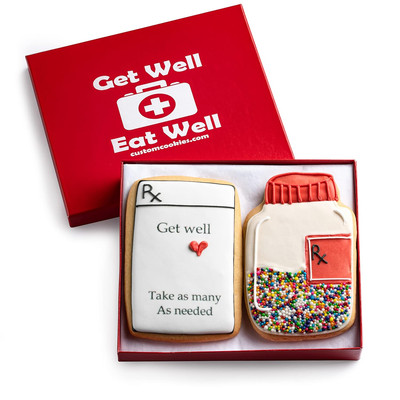 Get Well Cookies - Set of 2 Kosher Decorated Vanilla Sugar Cookies