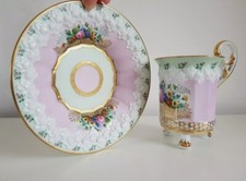 CUP & PLATE 1835-1843 KORNILOV BROTHERS PORCELAIN FACTORY, ST. PETERSBURG RUSSIA