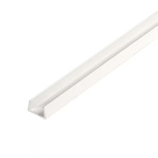 1/4 In. D X 3/8 In. W X 72 In. L White UV Stabilized Rigid PVC Plastic U-Channel