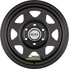 4x Dotz Pharao black (ohne Nabenbecher) 6x15 ET45 - LK5/139.7 ML110 Felge Stahl