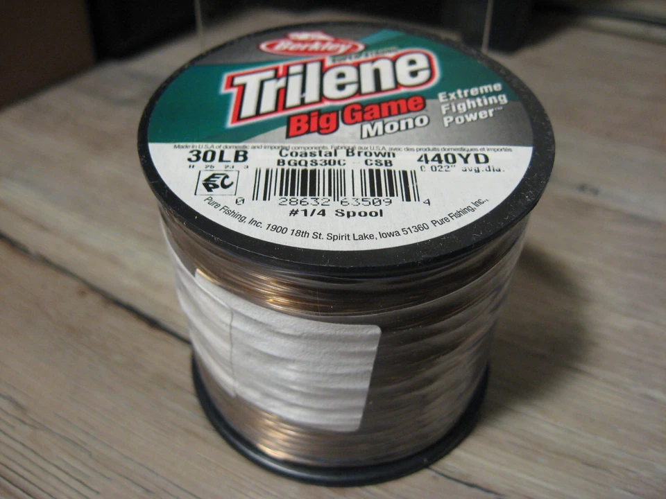Línea de pesca mono Berkley Trilene Big Game 30 lb 440 yardas color marrón costero Foto 4 de 4