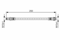 Bremsschlauch Hinten FüR Ford Bosch 1987481489
