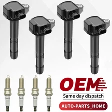Set of 4 Ignition Coil & Iridium Spark Plug For 2003-2017 Honda Accord UF712
