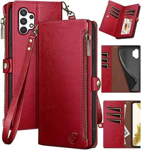 XcaseBar for Samsung Galaxy A32 5G Wallet case with Zipper Credit Card Holder �R - Picture 2 of 5