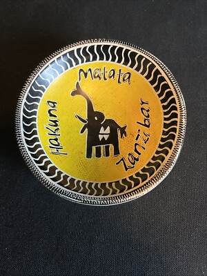 VTG Small Bowl From Swahili an Island of E. Africa Words Meaning No Worries