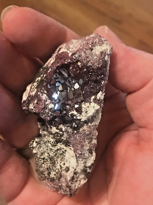 Cuprite, excellent lustrous crystals in vug, Milpillas mine, Sonora, Mexico.