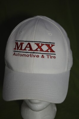 Maxx Automotive and Tire White Baseball Cap Hat FlexFit S/M by Yupoong