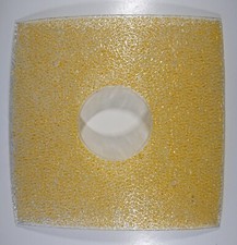 Lampadario Vintage Quadrato In Vetro Piatto Anni '50 Giallo Kröselglas (3)