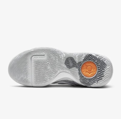 Nike KD Trey 5 IX Pure Platinum Mens Size 9 Grey/ Orange /White