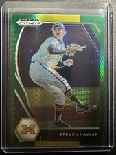 PDP61 Steven Hajjar 2021 Panini Prizm Hyper Green & Yellow Minnesota Twins
