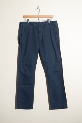 RRL Double RL Slim Fit Herringbone Twill Pant Worth Navy | eBay