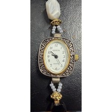 Geneva Black and White Bracelet Watch