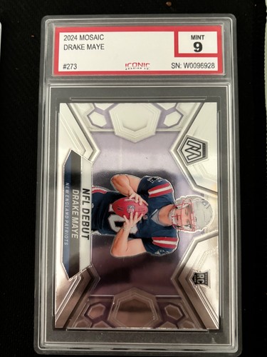 2024 Panini Mosaic - NFL Debut Drake Maye #273 Silver Prizm (RC) MINT 9
