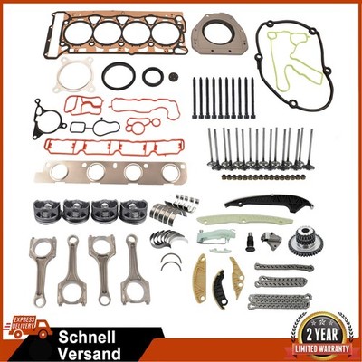 Für Audi VW Seat 1.8 TSI TFSI 23mm Steuerkettensatz Reparatursatz Kolben Pleuel