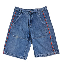 Vintage JNCO Shorts 32 Mens 90s Y2K Baggy Jorts Skater Blue Denim Jean Pipes