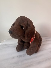 Vintage Russ Berrie Luv Pets Fudge Brown Puppy Dog Chamois Plush NWT 4253