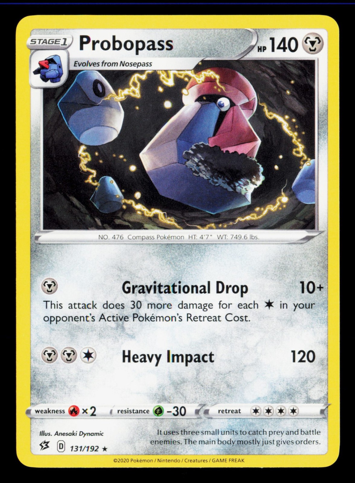 Probopass 131/192 Rare SWSH02: Rebel Clash Pokemon Near Mint